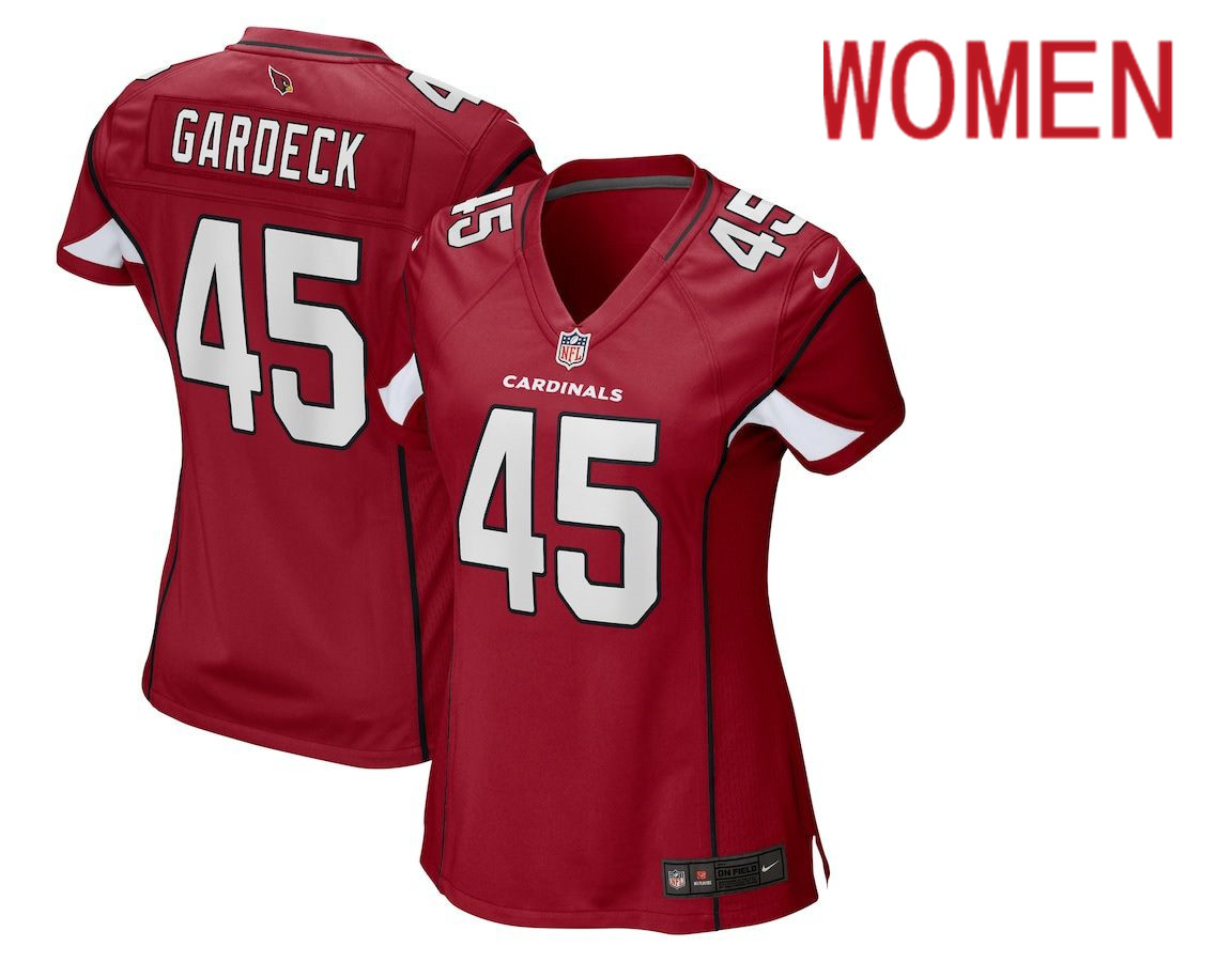 Women Arizona Cardinals #45 Dennis Gardeck Nike Red Game NFL Jersey->women nfl jersey->Women Jersey